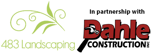 483 Landscaping in partnership with Dahle Construction logo.